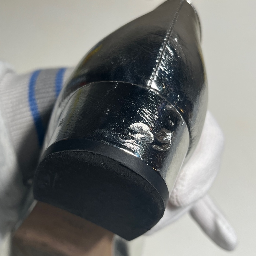 CHANEL Silver Mary Jane Flats with Strap - Picture 13 of 13